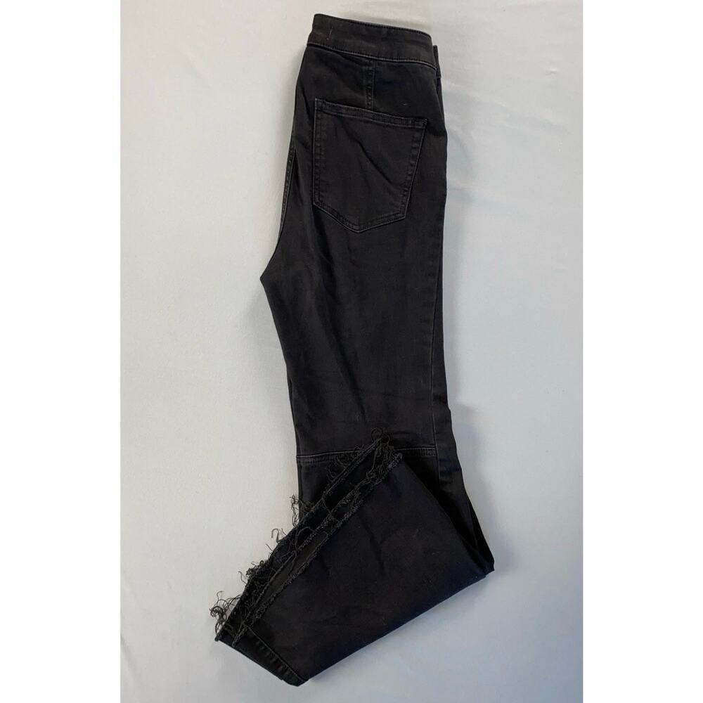 We The Free People Youthquake Lightweight Raw Cuff Extreme Flare Leg Jeans. 27.